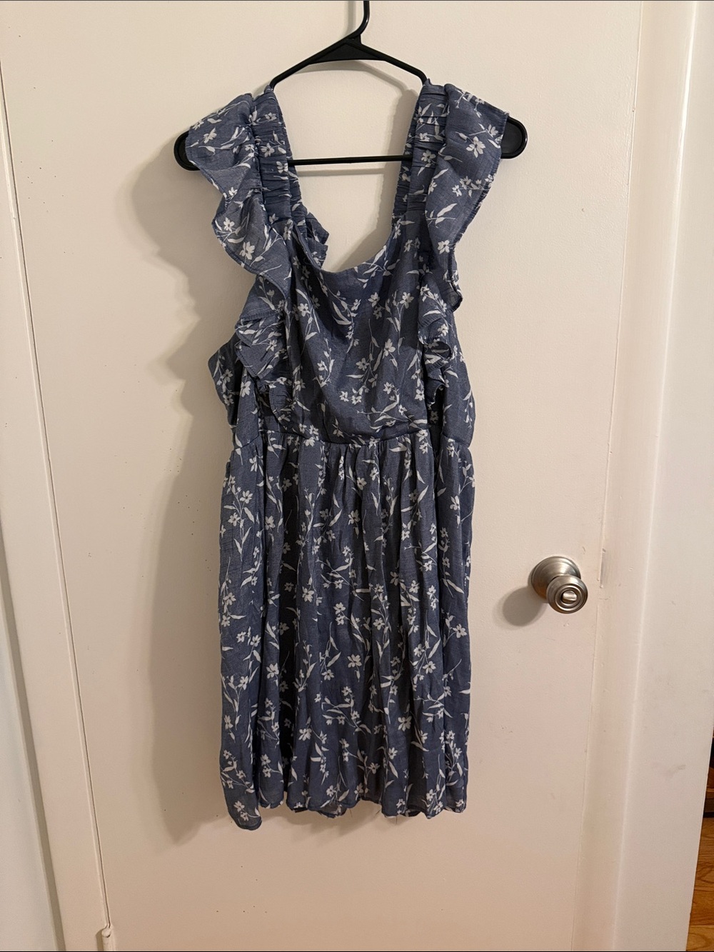 Wallflower Blue Floral Midi Dress with White Print